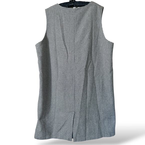 Plus size Vintage 90s Houndstooth Wool Preppy Dress |Dark Academia 22W 197 | - Picture 8 of 8
